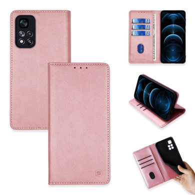 Θήκη Πορτοφόλι Vintage Magnet Wallet Sonique Xiaomi Redmi Note 11 Pro Plus 5G Ροζ Χρυσό