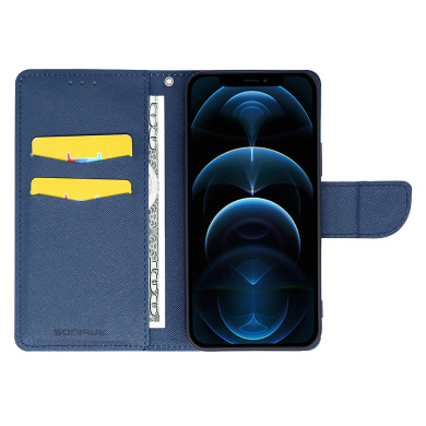 Θήκη Πορτοφόλι Sonique Trend Wallet Apple iPhone 13 Σιέλ / Σκούρο Μπλε