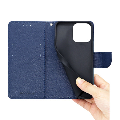 Θήκη Πορτοφόλι Sonique Trend Wallet Apple iPhone 14 Pro Βεραμάν / Σκούρο Μπλε