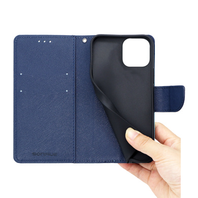 Θήκη Πορτοφόλι Sonique Trend Wallet Apple iPhone 14 Pro Max Βεραμάν / Σκούρο Μπλε