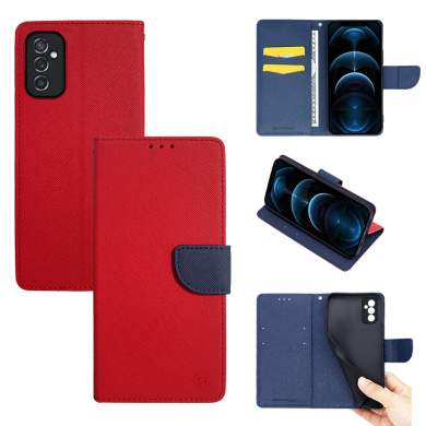 Θήκη Πορτοφόλι Sonique Trend Wallet Samsung Galaxy M52 5G Κόκκινο / Σκούρο Μπλε