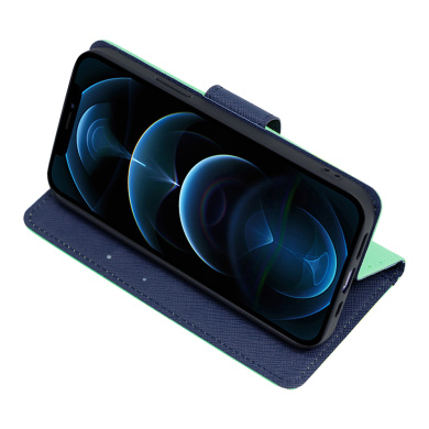 Θήκη Πορτοφόλι Sonique Trend Wallet Huawei Nova Y70 Βεραμάν / Σκούρο Μπλε