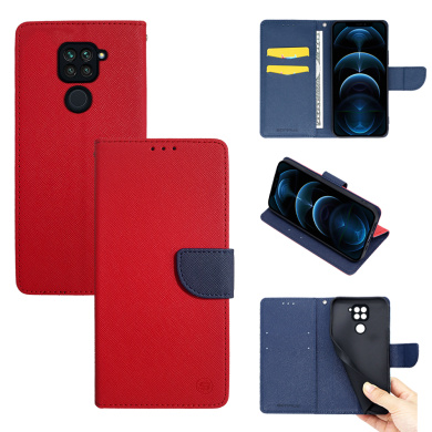 Θήκη Πορτοφόλι Sonique Trend Wallet Xiaomi Redmi Note 9 Κόκκινο / Σκούρο Μπλε
