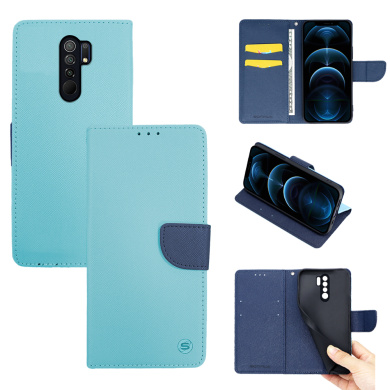 Θήκη Πορτοφόλι Sonique Trend Wallet Xiaomi Redmi 9 Σιέλ / Σκούρο Μπλε