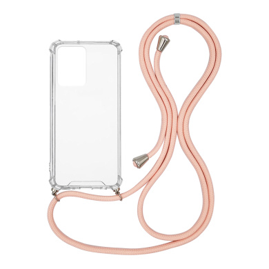 Θήκη Σιλικόνης με Κορδόνι Sonique Armor Clear Samsung Galaxy A53 5G Ροζ
