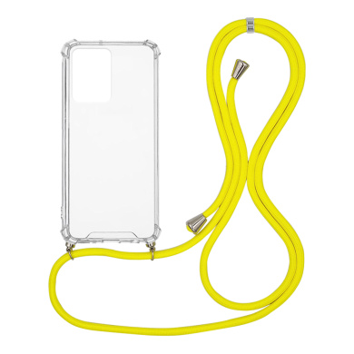 Θήκη Σιλικόνης με Κορδόνι Sonique Armor Clear Samsung Galaxy A53 5G Κίτρινο