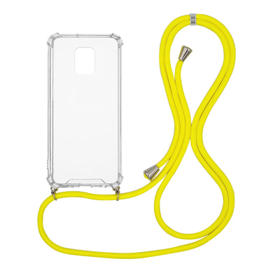 Θήκη Σιλικόνης με Κορδόνι Sonique Armor Clear Xiaomi Redmi Note 9S/9 Pro Κίτρινο