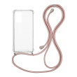 Θήκη Σιλικόνης με Κορδόνι Sonique Armor Clear Xiaomi Redmi Note 10 Pro Rainbow Ροζ