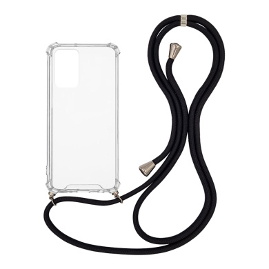 Θήκη Σιλικόνης με Κορδόνι Sonique Armor Clear Xiaomi Redmi Note 10 Pro Μαύρο