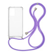 Θήκη Σιλικόνης με Κορδόνι Sonique Armor Clear Xiaomi Redmi Note 10 Pro Rainbow Λιλά