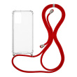 Θήκη Σιλικόνης με Κορδόνι Sonique Armor Clear Xiaomi Redmi Note 10 Pro Rainbow Κοραλλί
