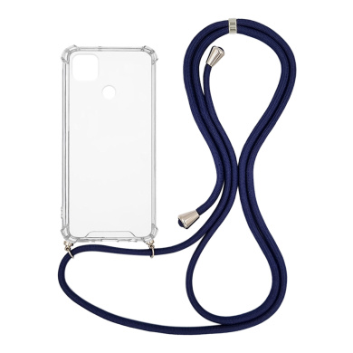 Θήκη Σιλικόνης με Κορδόνι Sonique Armor Clear Xiaomi Redmi 9C Μπλε Σκούρο