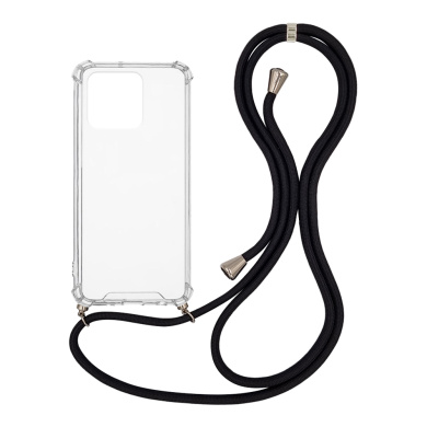 Θήκη Σιλικόνης με Κορδόνι Sonique Armor Clear Xiaomi Redmi 10C Μαύρο