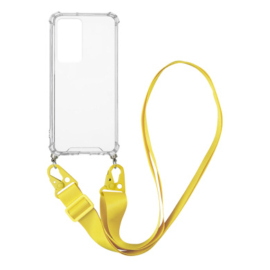 Θήκη Σιλικόνης με Strap Sonique Armor Clear Xiaomi Xiaomi 12 Pro 5G Κίτρινο