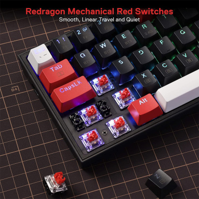 Gaming πληκτρολόγιο - Redragon K631 Pro BRW Πολύχρωμο