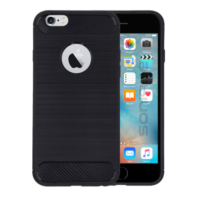 Θήκη Σιλικόνης Sonique Carbon Brushed Apple iPhone 6/6s Μαύρο