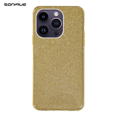 Θήκη Σιλικόνης Sonique Shiny Apple iPhone 14 Pro Χρυσό