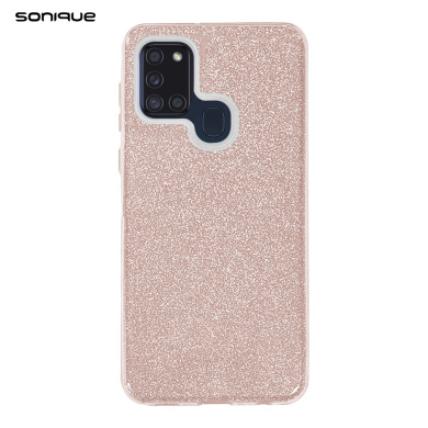 Θήκη Σιλικόνης Sonique Shiny Samsung Galaxy A21s Ροζ