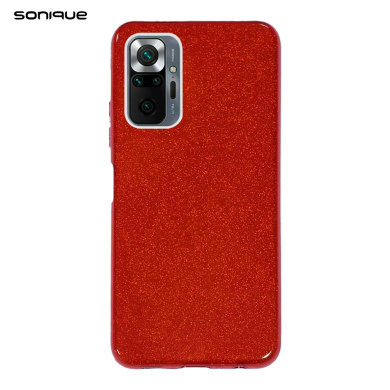 Θήκη Σιλικόνης Sonique Shiny Xiaomi Redmi Note 10 Pro Κόκκινο
