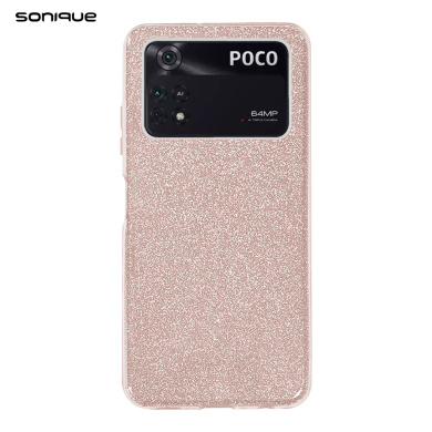 Θήκη Σιλικόνης Sonique Shiny Xiaomi Poco M4 Pro 4G Ροζ