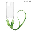 Θήκη Σιλικόνης με Strap Sonique Armor Clear Apple iPhone 14 Pro Max Πράσινο Σκούρο