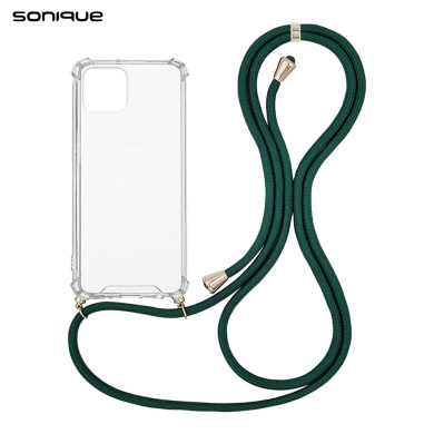 Θήκη Σιλικόνης με Κορδόνι Sonique Armor Clear Apple iPhone 11 Pro Πράσινο Σκούρο