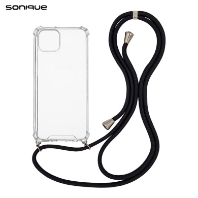 Θήκη Σιλικόνης με Κορδόνι Sonique Armor Clear Apple iPhone 14 Plus Μαύρο