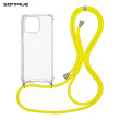 Θήκη Σιλικόνης με Κορδόνι Sonique Armor Clear Apple iPhone 14 Pro Max Rainbow Κίτρινο