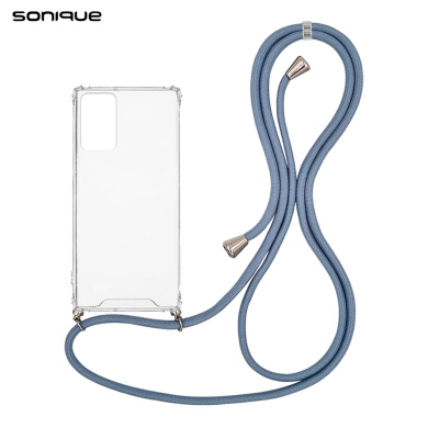 Θήκη Σιλικόνης με Κορδόνι Sonique Armor Clear Samsung Galaxy Note 20 Μπλε Γκρι