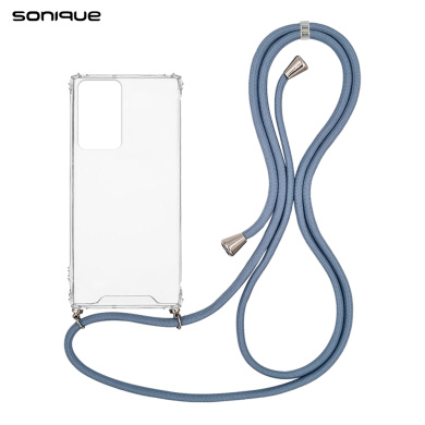 Θήκη Σιλικόνης με Κορδόνι Sonique Armor Clear Samsung Galaxy Note 20 Ultra Μπλε Γκρι
