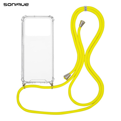 Θήκη Σιλικόνης με Κορδόνι Sonique Armor Clear Xiaomi Poco C40 Κίτρινο
