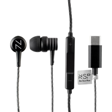 Ακουστικό NSP HN28 In-ear Handsfree Stereo με Βύσμα Type C Μαύρο