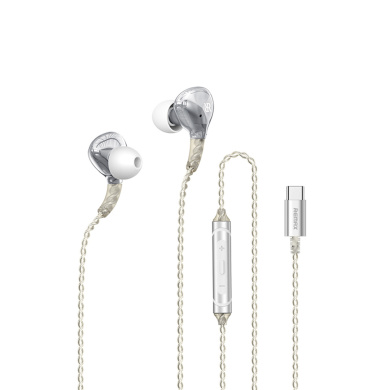 Ακουστικά Remax Metal Wired Type-C RM-616a Λευκό