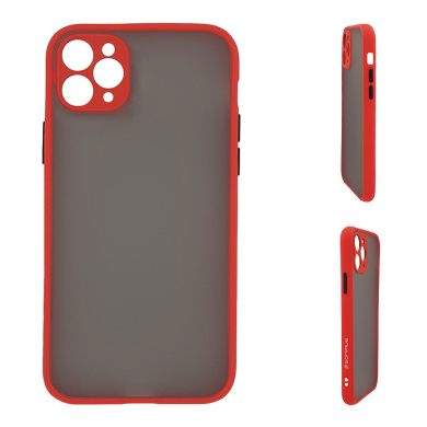 Θήκη Σιλικόνης Color Button Bumper Sonique Apple iPhone 11 Pro Max Κόκκινο