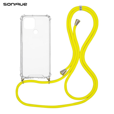 Θήκη Σιλικόνης με Κορδόνι Sonique Armor Clear Xiaomi Redmi A1 Plus / Poco C50 / Redmi A2 Plus Κίτρινο