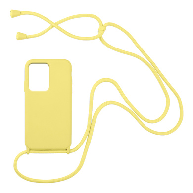Θήκη Σιλικόνης με Κορδόνι CarryHang Sonique Xiaomi Redmi Note 12 4G Κίτρινο