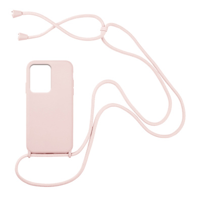 Θήκη Σιλικόνης με Κορδόνι CarryHang Sonique Xiaomi Redmi Note 12 4G Ροζ