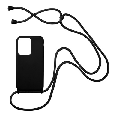 Θήκη Σιλικόνης με Κορδόνι CarryHang Sonique Xiaomi Redmi Note 12 5G / Poco X5 5G Μαύρο