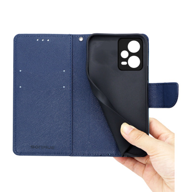 Θήκη Πορτοφόλι Sonique Trend Wallet Xiaomi Redmi Note 12 Pro Plus Σιέλ / Σκούρο Μπλε