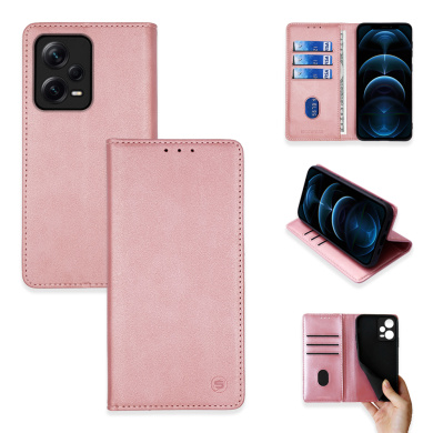 Θήκη Πορτοφόλι Vintage Magnet Wallet Sonique Xiaomi Redmi Note 12 Pro Plus Ροζ Χρυσό