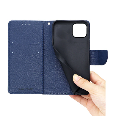 Θήκη Πορτοφόλι Sonique Trend Wallet Apple iPhone 15 Σιέλ / Σκούρο Μπλε