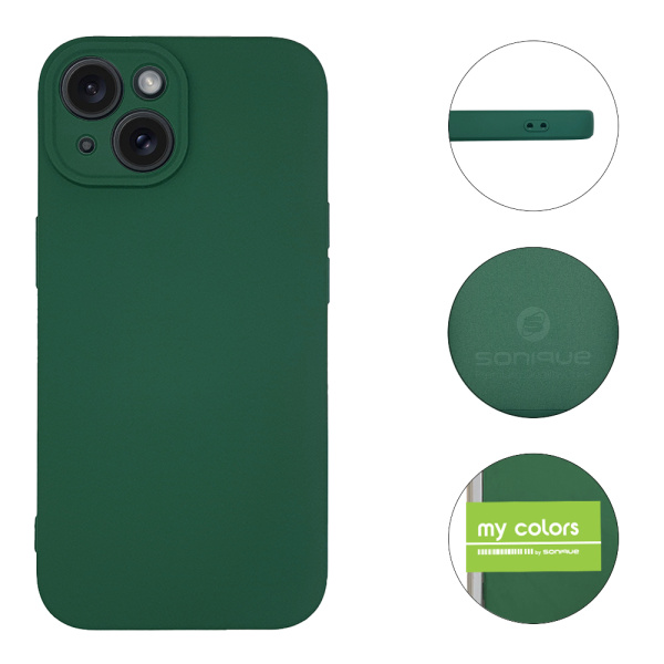 Θήκη Σιλικόνης My Colors Sonique Apple iPhone 15 Πράσινο Σκούρο