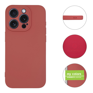 Θήκη Σιλικόνης My Colors Sonique Apple iPhone 15 Pro Μπορντό Ανοιχτό