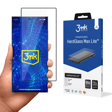 3MK HardGlass Max Lite Full Screen Samsung Galaxy S24 Ultra Μαύρο