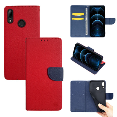 Θήκη Πορτοφόλι Sonique Trend Wallet Huawei P Smart 2019 / Honor 10 Lite Κόκκινο / Σκούρο Μπλε