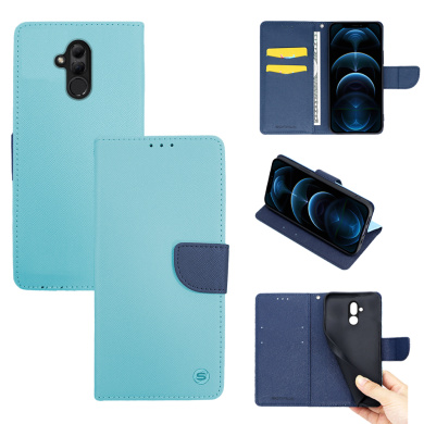 Θήκη Πορτοφόλι Sonique Trend Wallet Huawei Mate 20 Lite Σιέλ / Σκούρο Μπλε
