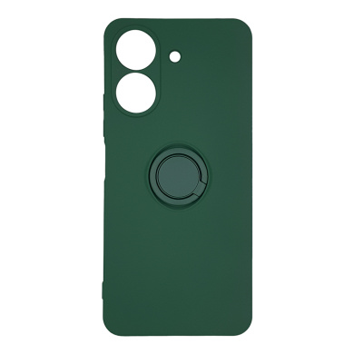 Θήκη Σιλικόνης Ring Case Xiaomi Redmi 13C 4G / Poco C65 4G Πράσινο Σκούρο