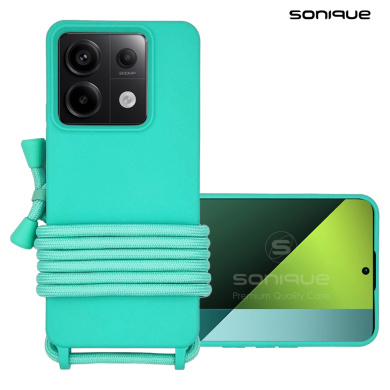 Θήκη Σιλικόνης με Κορδόνι CarryHang Sonique Xiaomi Redmi Note 13 Pro 5G / Poco X6 5G Γαλάζιο