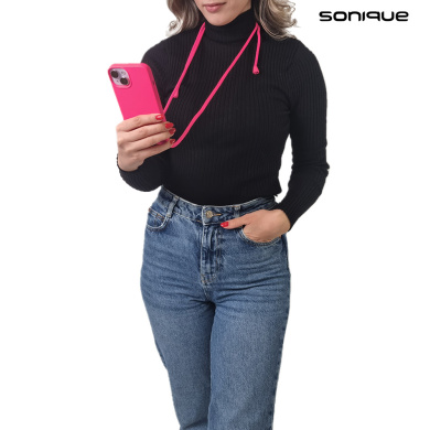 Θήκη Σιλικόνης με Κορδόνι CarryHang Sonique Xiaomi Redmi Note 13 Pro 5G / Poco X6 5G Φουξ