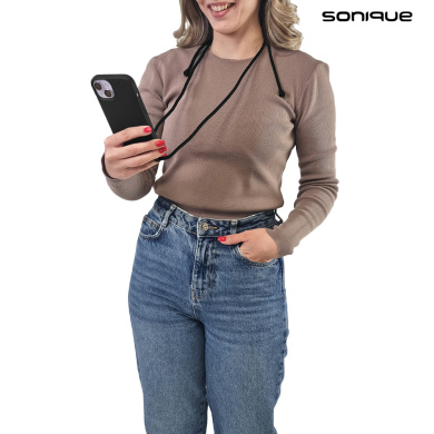 Θήκη Σιλικόνης με Κορδόνι CarryHang Sonique Samsung Galaxy A05 4G Μαύρο